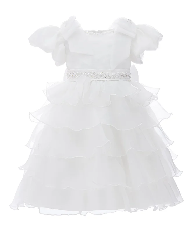 White Bonaventura Ruffle Dress