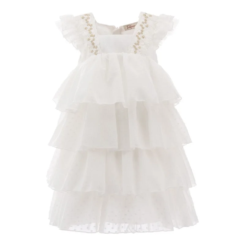 White La Posada Ruffle Dress