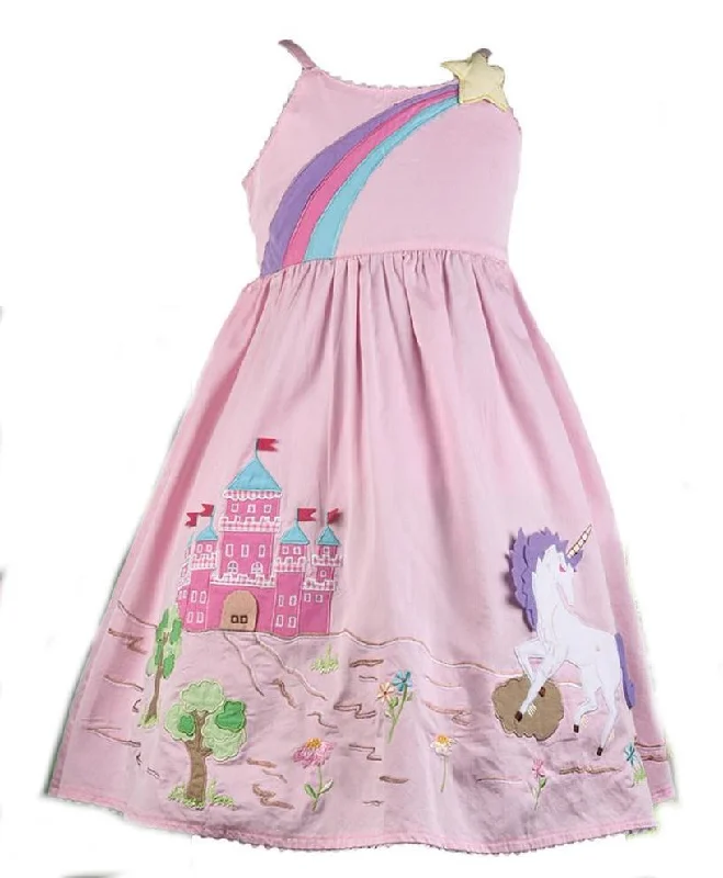 Unicorn Applique Dress By Cotton Kids