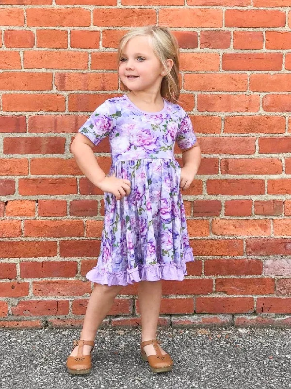 Violet Twirl Dress by Little Dreamers Designs