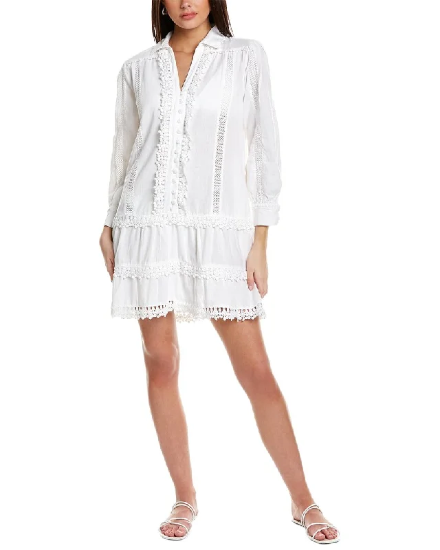 Melissa Odabash Lucia Linen-Blend Mini Dress