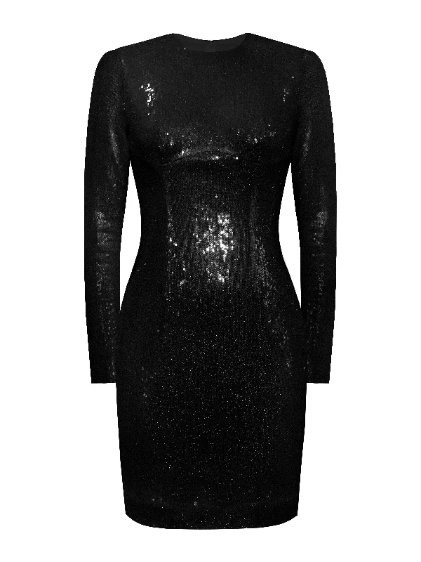 Sequined Long Sleeve Dress