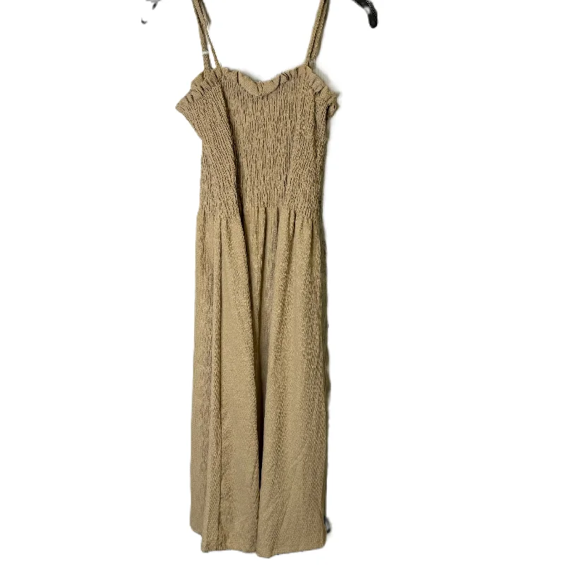 Dress Casual Midi By H&m In Brown, Size: M