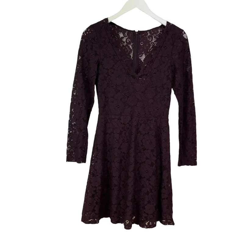 Dress Casual Midi By H&m In Purple, Size: S