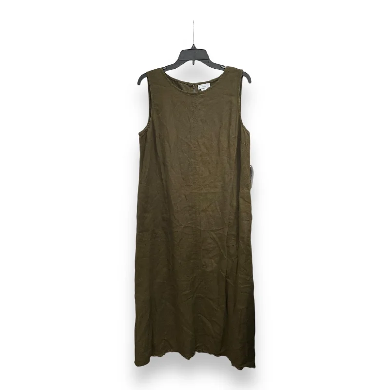 Dress Casual Midi By Liz Claiborne In Green, Size: M