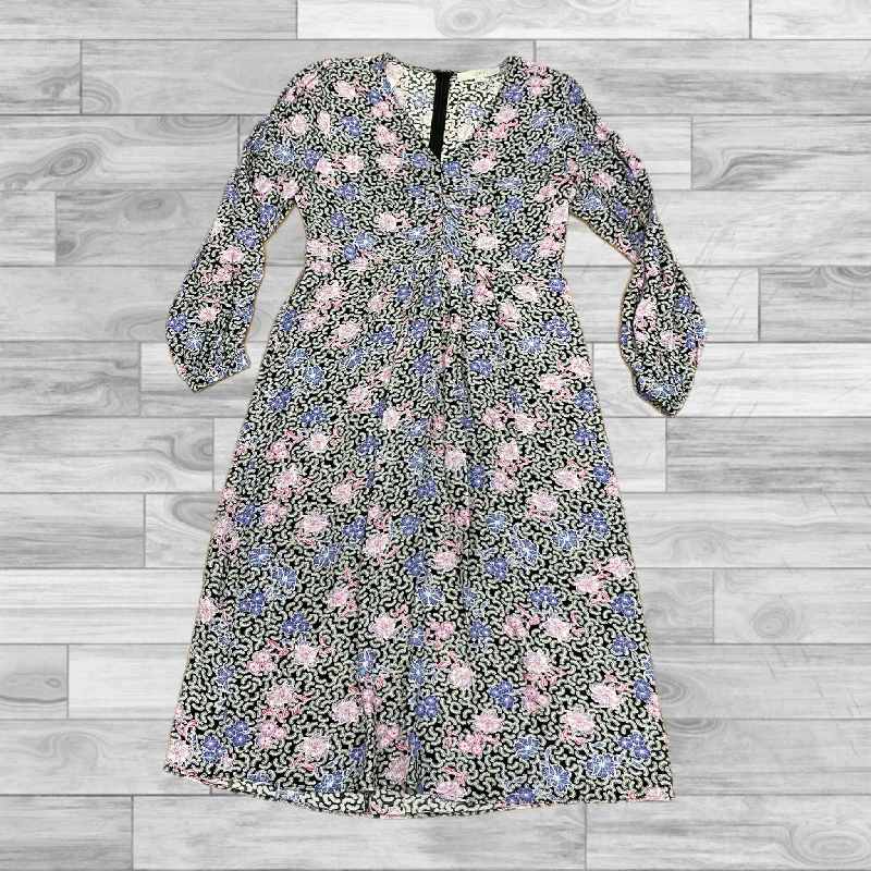 Dress Casual Midi By Loft In Floral Print, Size: 6p