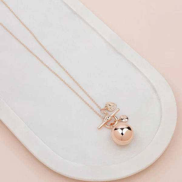 Limited Edition | LONG | Rose Gold Ball Necklace