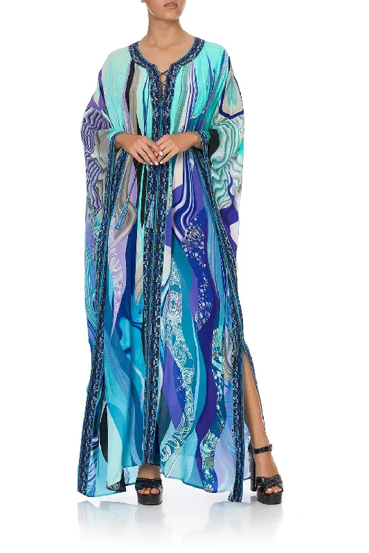 LONG LACE UP KAFTAN WITH EYELETS WATEGOS WANDERLUST