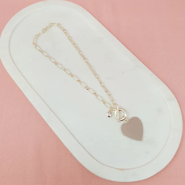 SHORT | Light Gold Love Heart Necklace